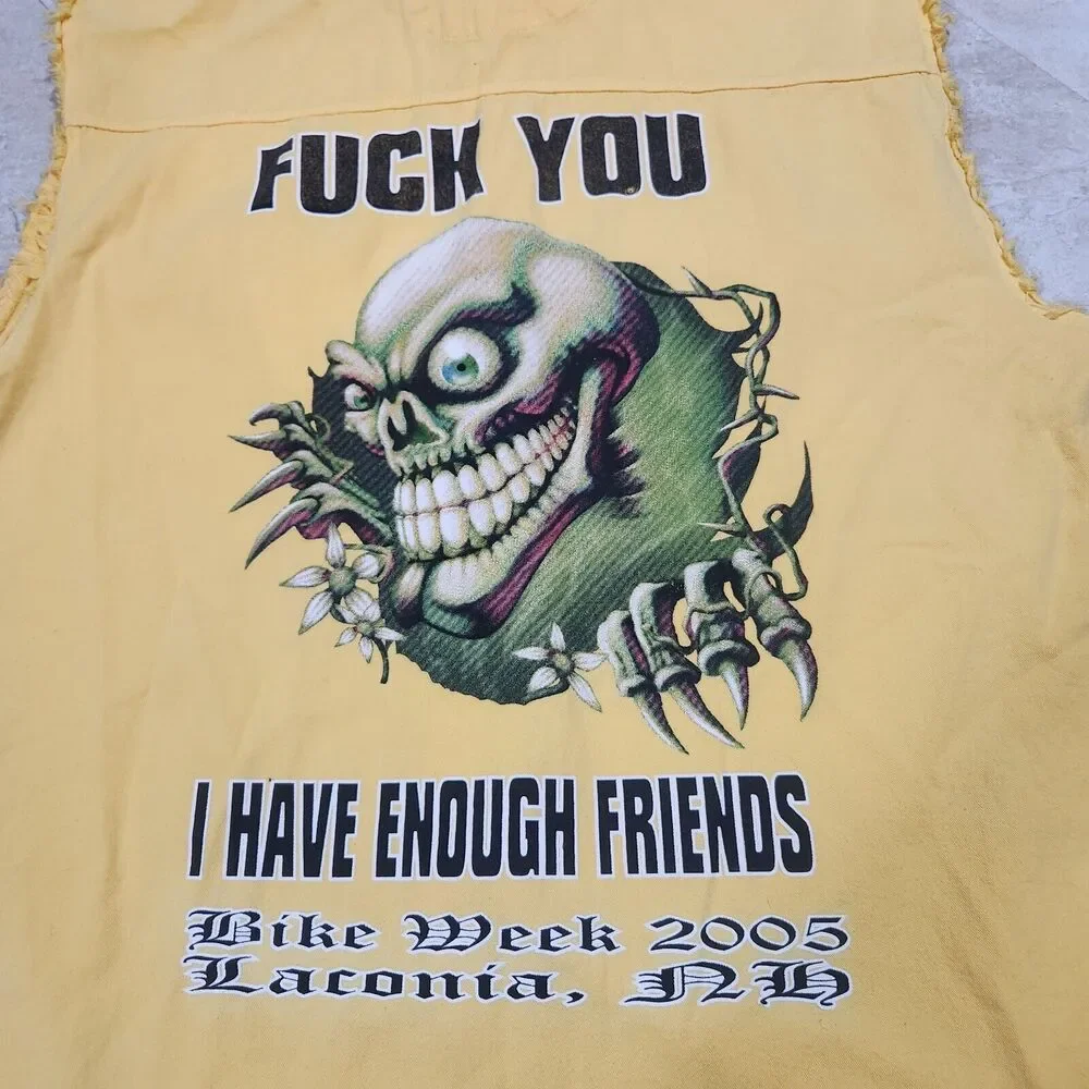 VTG Y2K Bike Week Laconia‎ NH 2005 Mens 2XL Motorcycle Harley Vest T Shirt